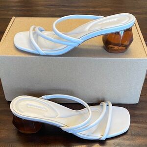 Vince White Strappy Heels Women US 8.5 ACS
